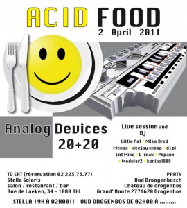 Flyers Acid Food Concept